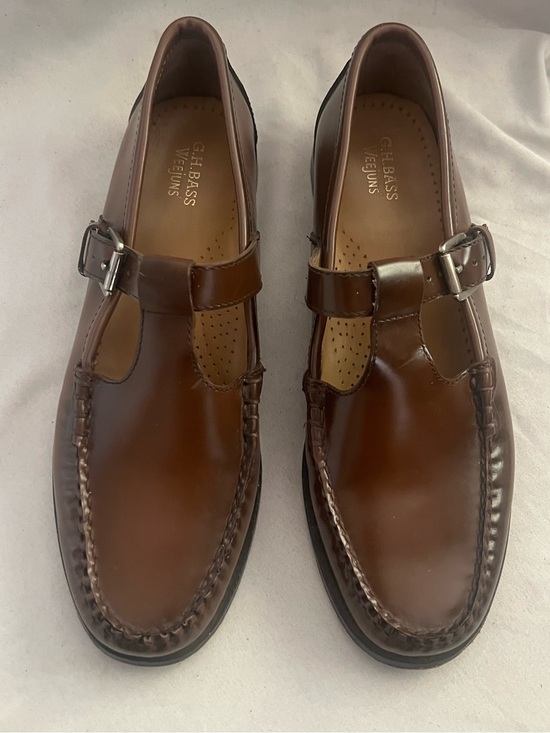 G.H. Bass & Co. Shoes - G. H. BASS WEEJUNS MARYJANE SLIP ON BROWN LEATHER LOAFER SHOES US 8 $215